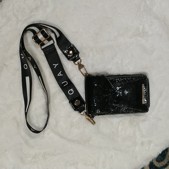 Quay Australia Bags Quay Australia Black Patent Leather Crossbody
